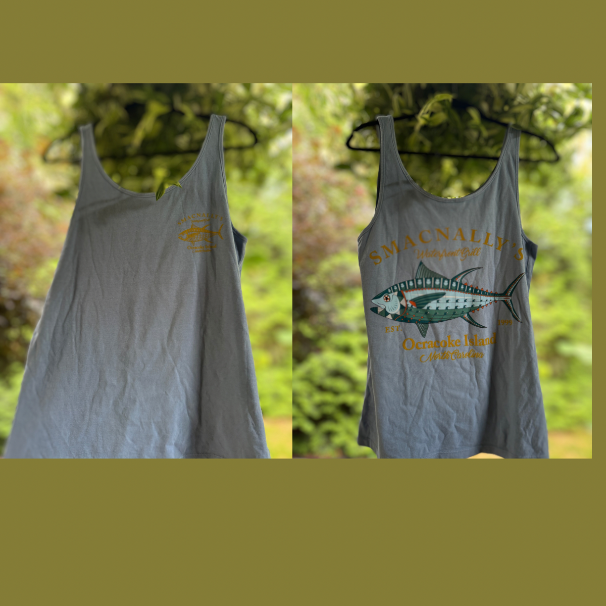 Ladies Beach Tank with Tuna Logo