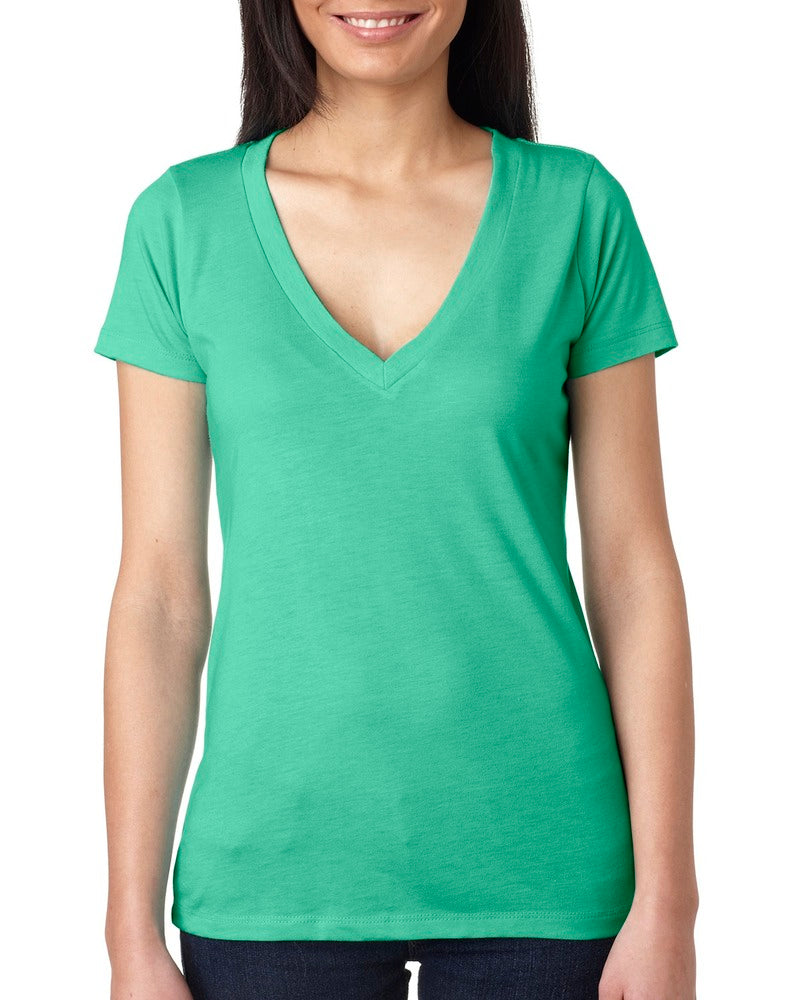 Womens Deep V-Neck T-Shirt