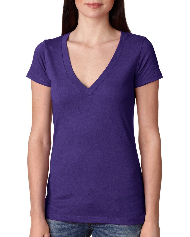Womens Deep V-Neck T-Shirt