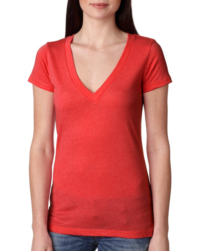 Womens Deep V-Neck T-Shirt