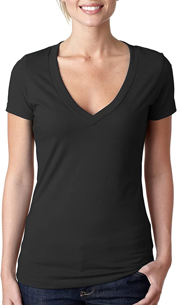 Womens Deep V-Neck T-Shirt