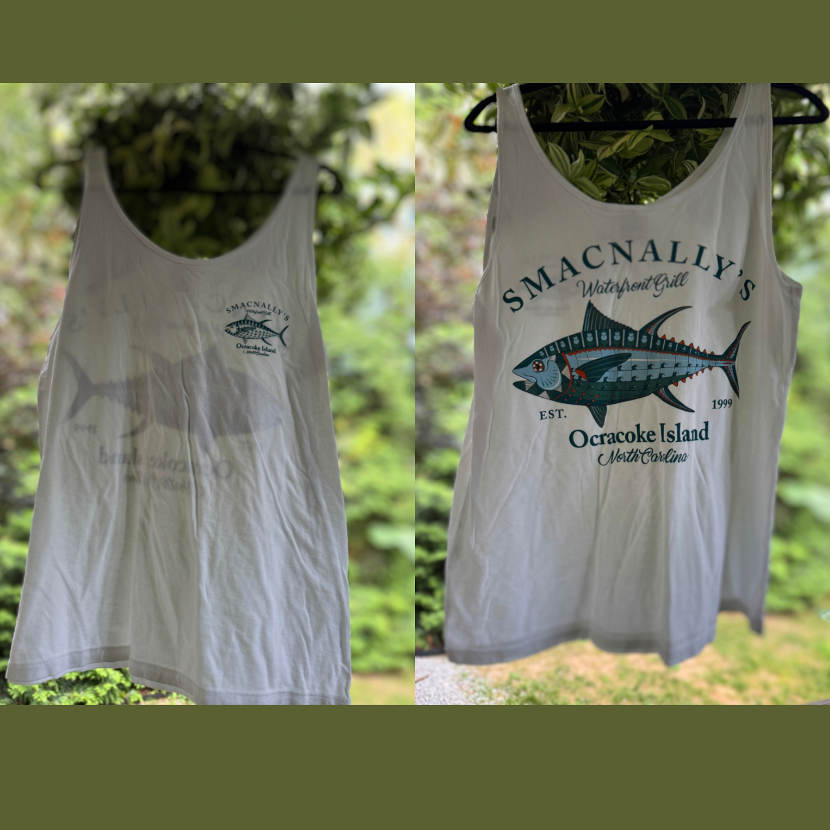 Ladies Beach Tank with Tuna Logo