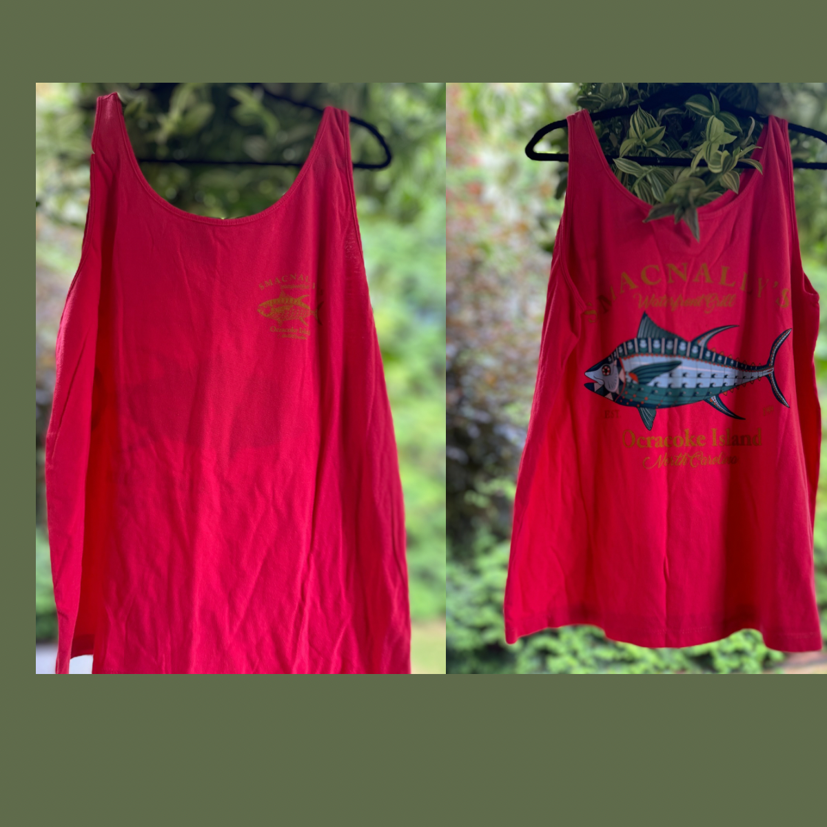 Ladies Beach Tank with Tuna Logo