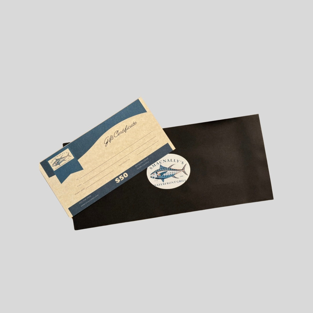 Smacnally’s gift certificates