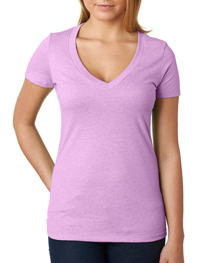 Womens Tri-blend Deep V-Neck T-Shirt (These shirts run a little small)